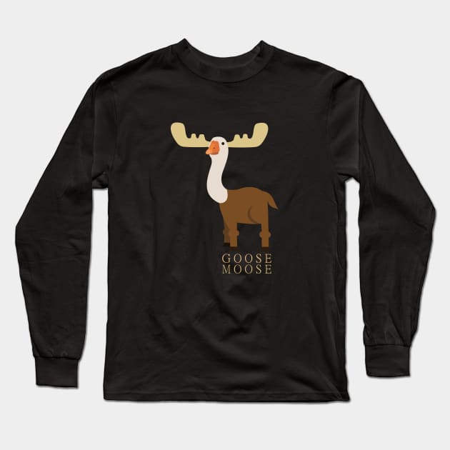 Goose Moose Long Sleeve T-Shirt by Johnitees